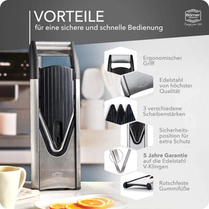 Börner Mandoline V6 ExclusiveLine - Basis Set (Enkel schijfjes) Börner Kitchentools